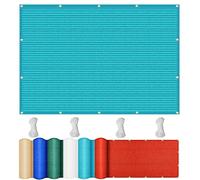 Voile d'ombrage Auvent 160 x 210 cm Anti 90% UV Contre Le Vent Anti-Déchirure Filet d'ombrage Respirant avec Oeillets et Cordons pour La Couverture Végétale Serre Pergola, Bleu Ciel