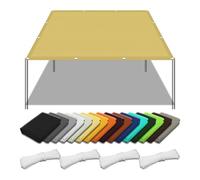 Voile d'ombrage Auvent 60 x 300 cm Anti UV Polyester Imperméable Ombrage Bâche Dombrages avec 4 Morceaux de Corde pour Extérieur/Terrasse/Jardin, Jaune Sable