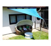 Voile d'ombrage, auvent Triangulaire for Patio, Voile d'ombrage de Jardin à Angle Droit avec kit de Fixation, auvents Pare-Soleil for pelouse extérieure(Blue,5x5x7.1M)