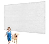 Voile d'ombrage avec Œillets 110 x 290 cm Rectangle HDPE Respirant, Protection UV, Voiles Ombrages Multi Couleur et Taille pour Patio Jardin Terrasse Extérieur Balcon, Blanc