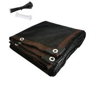 Voile d'Ombrage avec Œillets - Filet Ombrage Anti-UV 90%, 110 g/m² HDPE Respirant, Toile Ombragère pour Jardin Terrasse Serre Pergola Voiture Camping, Installation Facile(Black,5x9m)