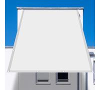 Voile d'ombrage avec Oeillets et Cordons 3.6 x 4.8 m Toile Ombrage Auvent Imperméable PES 98% Protection Rayons UV Protection Solaire pour Patio Jardin, Terrasse, Blanc