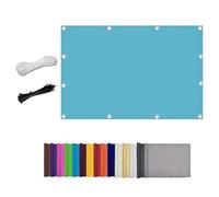 Voile d'ombrage avec protection UV à 95 % imperméable, coupe-vent, pour jardin, terrasse, balcon, installation sans perçage, résistant à la déchirure avec œillets et corde (bleu lac, 1,5 x 2 m)