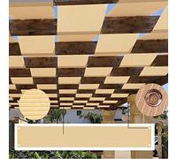 Voile d'ombrage beige 0,8 x 4 m - Protection UV pour jardin, terrasse, pergola, facile à installer - Auvent décoratif en tissu imperméable