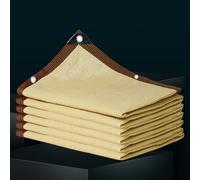 Voile d'ombrage beige 3 x 5 m - Protection UV - Résistant à la chaleur - Pour terrasse, voiture - Protection contre la grêle - Pare-soleil rectangulaire - Filet de protection solaire