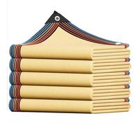 Voile d'ombrage beige avec œillets - Protection UV à 95 % - Pour balcon et terrasse - Disponible en plusieurs tailles : 1 x 1 m, 1,5 x 10 m, 2,5 x 6 m, 3 x 5 m, 3,5 x 10 m, 4,5 x 15 m (5 x 12 m)