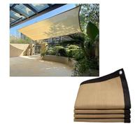 Voile d'ombrage beige de 2,1 x 2,1 m - Protection solaire pour terrasse, jardin et fêtes en plein air - Ensemble complet avec œillets pour une installation facile