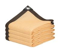 Voile d'ombrage beige pour extérieur, tissu de protection solaire réglable pour serre, terrasse et balcon, auvent perforé respirant 4 x 10 m