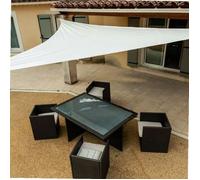 Voile d'ombrage blanc triangulaire WERKA PRO 5 x 5 x 5 m