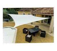 WERKA PRO Voile d'ombrage Blanche rectangulaire 4 x 5 m