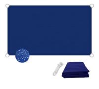 Voile d'ombrage bleu marine de 1,5 x 3 m - Résistant aux intempéries - Protection UV - Pour jardin et terrasse - Avec cordes gratuites pour une installation facile