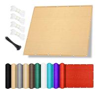 Voile d'ombrage Bord Droit 110 x 120 cm, Hdpe, Respirant, Perméable, Anti-Déchirure, Voile d'ombrage Respirant pour Patio Jardin, Terrasse, Extérieur, Balcon, Beige