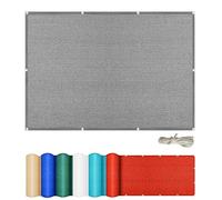 Voile d'ombrage Bord Droit 160 x 400 cm Protection Solaire Respirante en HDPE Voiles d'ombrage avec Oeillets et Cordons pour La Couverture Végétale Serre Pergola, Gris Clair