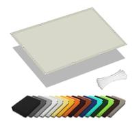 Voile d'ombrage Camouflage 1.4 x 3.8 m Imperméable Protection UV 98% Rayons PES Toile Ombrage Pergola Auvent avec Oeillets Cordons pour Serre/Jardin/Pergola/Patio Lawn, Beige