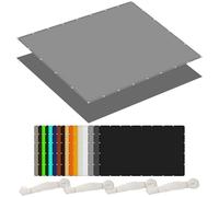 Voile d'ombrage Camouflage 1.9 x 2.8 m Protection Solaire Résistant à La Pluie Anti UV Auvent Anti-UV Résistant l'eau Polyester pour Extérieur Jardin Terrass Balcon, Gris Clair