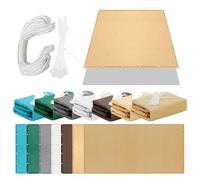 Voile d'ombrage Camouflage 145 x 380 cm Protection Solaire avec Cordons Auvent Respirante UV Protection avec 4 Morceaux de Corde pour Jardin, Terrasse, Camping, Balcon, Couleur Crème