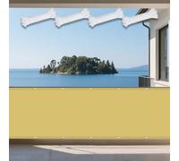 Voile d'ombrage Camouflage 160 x 200 cm Tissu Anti Rayons UV Imperméable Toiles D'Ombrages UV Protection avec Oeillets et Cordons pour Potager Serre Terrasse Patio Jardin, Jaune Sable