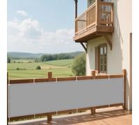 Voile d'ombrage Camouflage 162 x 345 cm Imperméable 98% UV Protection Filet d'ombrage Voile Ombrage avec Oeillets Cordons pour Cour, Terrasse, Jardin, Piscine, Camping, Gris Clair