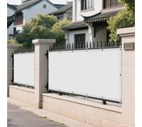 Voile d'ombrage Camouflage 185 x 185 cm Protection des Rayons 98% UV Bache Ombrages avec Oeillets et Cordons pour Patio Jardin Terrasse Extérieur Camping, Blanc