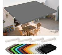 Voile d'ombrage Camouflage 2.5 x 2.8 m Imperméable, Protection Contre UV Toile Parasol de Potager avec Oeillets et Cordons pour Potager Serre Terrasse Patio Jardin, Gris Clair