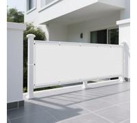 Voile d'ombrage Camouflage 220 x 430 cm Protection Solaire Polyester PES Toile Ombrage Auvent avec Corde Libre et Oeillets pour Patio Jardin, Terrasse, Extérieur, Balcon, Blanc