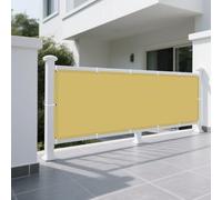 Voile d'ombrage Camouflage 230 x 375 cm Protection Solaire Polyester PES Toile Ombrage Auvent avec Corde Libre et Oeillets pour Patio Jardin, Terrasse, Extérieur, Balcon, Jaune Sable