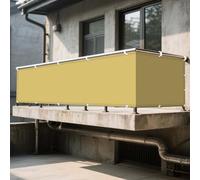 Voile d'ombrage Camouflage 3 x 4.5 m Imperméable Une Protection des Rayons Coupe-Vent Voiles Cordes de Fixation Incluses pour Jardin, Terrasse, Camping, Balcon, Couleur Crème