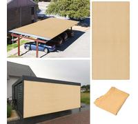 Voile d'ombrage Camouflage 360 x 380 cm Respirante Protection Rayons UV Bache Ombrages Cordes de Fixation Incluses pour Patio Extérieur Jardin Terrasse Balcon, Jaune Sable