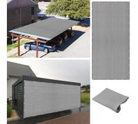 Voile d'ombrage Camouflage 400 x 400 cm Respirante Protection Rayons UV Bache Ombrages Cordes de Fixation Incluses pour Patio Extérieur Jardin Terrasse Balcon, Gris Clair