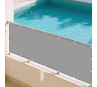 Voile d'ombrage Camouflage 585 x 590 cm Protection des Rayons UV Serres Filet Coupe-Vent avec Corde Libre Facile à Plier pour en Plein Air, Jardin & Terrasse, Gris Clair