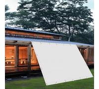 Voile d'ombrage carré 0,5 x 1 m, protection UV, coupe-vent et indéchirable, pour jardin, tonnelle, température réglable, blanc