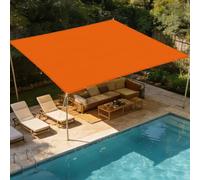 Voile d'ombrage Carré 1.7 x 1.8 m avec Protection UV Filet Dombrage Rectangle avec Oeillets et Cordons pour Patio Jardin Terrasse Extérieur Balcon, Orange
