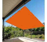 Voile d'ombrage Carré 1 x 2.4 m Toile Imperméable Auvent Contre Le Vent pour Patio Jardin Terrasse Extérieur, Sable, Orange