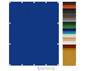 Voile d'ombrage Carré 180 x 300 cm avec Œillets, UV Protection, Imperméable Auvent D'Ombre Protection Solaire, Polyester pour Pergola, Balcon, Camping, Bleu Foncé