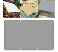 Voile d'ombrage Carré 2.2 x 3.8 m Imperméable Toile Ombrage avec Oeillets, Coupe-Vent Bâche Dombrages pour Patio Être Applicable Jardins, Gris Clair