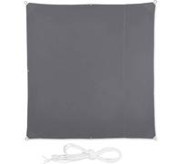 Voile d'ombrage carré 2 x 2 m 200 x 200 x 200 cm gris