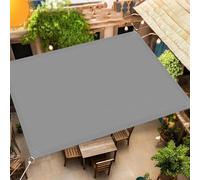 Voile d'ombrage Carré 2 x 2 m Imperméable Toile Ombrage Auvent Protection des Rayons UV Filet Anti Chaleur pour Patio Être Applicable Jardins, Gris Clair