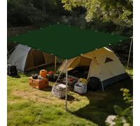 Voile d'ombrage Carré 3.6 x 4.2 m Toile Imperméable Voiles Solaire avec Oeillets et Cordons pour Patio Jardin, Terrasse, Extérieur, Balcon, Vert Foncé