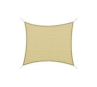 Outsunny Voile d'ombrage carré 3 x 3 m polyéthylène haute densité résistant aux UV coloris sable