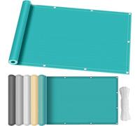 Voile d'ombrage Carré 470 x 540 cm avec Œillets, UV Protection, Imperméable Auvent D'Ombre Protection Solaire, Polyester pour Piscine Extérieur Terrasse Cour, Bleu Ciel