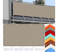 Voile d'ombrage Carré 50 x 300 cm Imperméable Toile D'Ombre Protection des Rayons UV avec Oeillets Bâche Dombrages pour Patio Être Applicable Jardins, Taupe