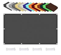 Voile d'ombrage Carré 6 x 6 m Imperméable Toile Ombrage Auvent avec Oeillets, Coupe-Vent Bâche Dombrages pour Patio Être Applicable Jardins, Gris Foncé