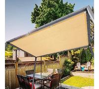 Voile d'ombrage carré de 1,5 x 9,5 m - Tissu d'ombrage résistant aux intempéries avec œillets pour jardin, terrasse, piscine et terrasse - Jaune sable