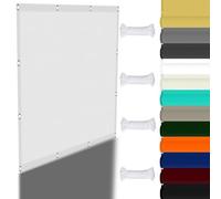 Voile d'ombrage carré en tissu durable avec œillets, idéal pour les espaces extérieurs, terrasse, jardin, cour, fête, blanc, 1,6 x 6,5 m, protection solaire