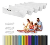 Voile d'ombrage Carrée 1.8 x 2.5 m Protéger du Soleil, Résistant à La Pluie, Anti-Déchirure, Anti-UV, Toile Ombrage Exterieur avec Œillets et Corde pour Terrasse Pergola, Blanc