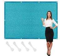 Voile d'ombrage Carrée 130 x 280 cm Rectangle, Protection des Rayons UV, Résistant, Voiles Ombrages Multi Couleur et Taille pour Patio Jardin Terrasse Extérieur Balcon, Bleu Ciel