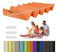 Voile d'ombrage Carrée 2.2 x 12.5 m Protéger du Soleil, Résistant à La Pluie, Anti-Déchirure, Anti-UV, Imperméable Toile Ombrage avec Œillets et Corde pour Jardins Gazebo, Orange