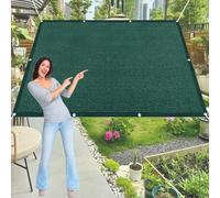 Voile d'ombrage Carrée 205 x 430 cm Rectangle, Protection des Rayons UV, Résistant, Tissu d'ombrage Multi Couleur et Taille pour Patio Jardin Terrasse Extérieur Balcon, Vert Foncé