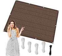 Voile d'ombrage Carrée 250 x 300 cm Rectangle HDPE Respirant, Protection UV, Filet d'ombrage Multi Couleur et Taille pour Extérieur Jardin Terrass Balcon, Marron