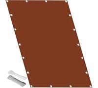 Voile d'ombrage Carrée 255 x 290 cm Voile Ombrage UV Protection Résistant Aux Déchirures, sans Perçage Coupe-Vent avec Cordes de Fixation pour Patio Terrasse Extérieur, Rouge Rouille